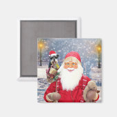 Kerstmis Schnauzer Dog Magneet (Voorkant / Achterkant)