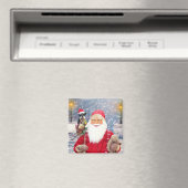 Kerstmis Schnauzer Dog Magneet (Insitu (Vaatwasser))