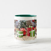 Kerstmis - Schnauzer - Petunia Tweekleurige Koffiemok (Center)