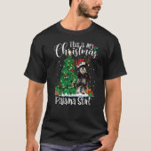Kerstmis Schnauzer Reindeer Pajama Dog 1 T-shirt (Voorkant)