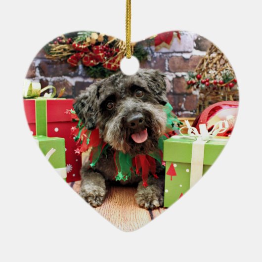 Kerstmis - Schnoedle - Dexter Keramisch Ornament (Achterkant)