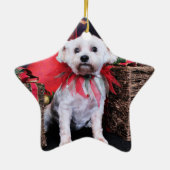 Kerstmis - Schnole - Zoey Keramisch Ornament (Achterkant)