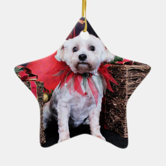 Kerstmis - Schnole - Zoey Keramisch Ornament (Achterkant)