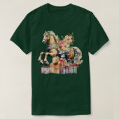 Kerstmis schommelpaard t-shirt (Design voorkant)