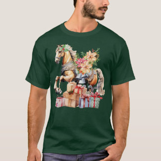 Kerstmis schommelpaard t-shirt