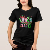 Kerstmis School Lunch Dame T-Shirt (Voorkant)