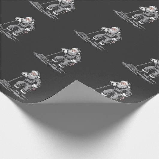 Kerstmis Schoonmaker Kerstman Xmas Schoonmaken Cadeaupapier (Hoek)