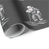 Kerstmis Schoonmaker Kerstman Xmas Schoonmaken Cadeaupapier (Rol Hoek)