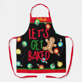Kerstmis-Schorten | Laat Schort met uitgelekte str (Voorkant)