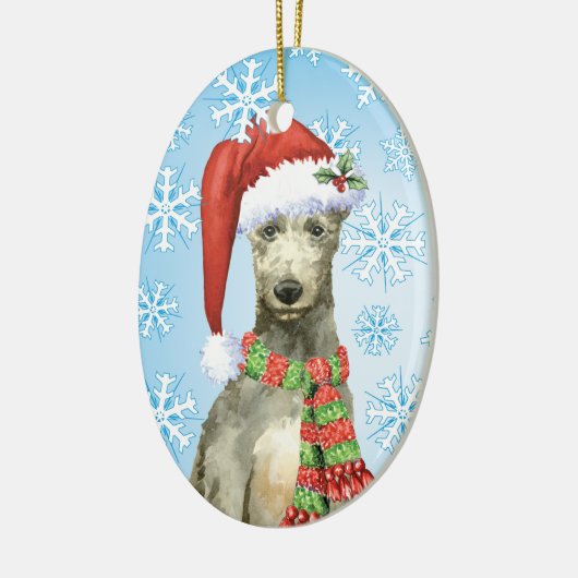 Kerstmis Schotse hond Keramisch Ornament (Links)