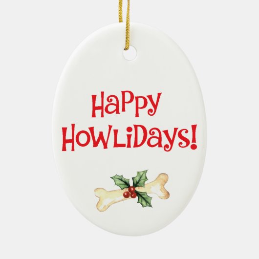 Kerstmis Schotse hond Keramisch Ornament (Achterkant)