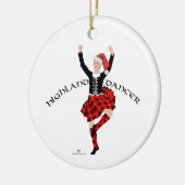 Kerstmis Schotse Hooglandse Danser Keramisch Ornament (Links)