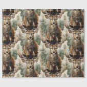 Kerstmis Schotse rendieren Cadeaupapier (Vlak)