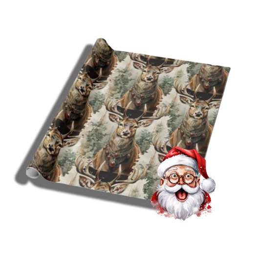 Kerstmis Schotse rendieren Cadeaupapier