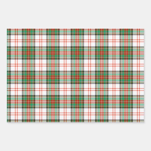 Kerstmis Schotse tartan gesorteerd op feestdag Inpakpapier Vel (Voorkant)
