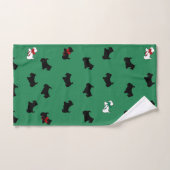 Kerstmis Schotse Terrier Badhanddoek Set  Bad Handdoek (Handdoek)