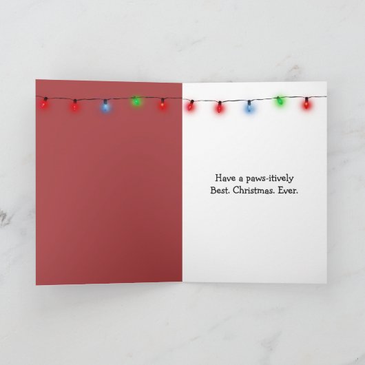 Kerstmis Schotse Terriër Op Vacht Kaart (Binnen)