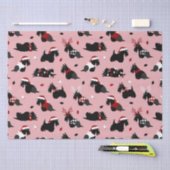 Kerstmis Schotse terrier Pink Tissuepapier (Craft)