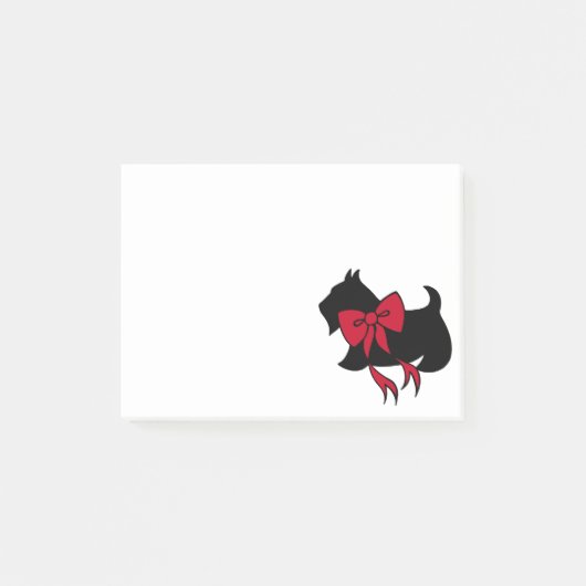 Kerstmis Schotse Terrier Post It Notes Cadeau (Voorkant)