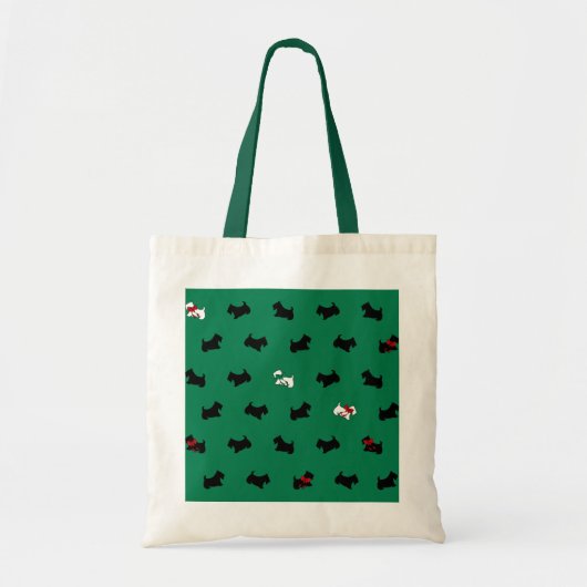 Kerstmis Schotse Terriërs Boodschappentas Tote Bag (Voorkant)