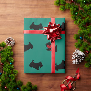 Kerstmis Schotse Terriërs Inpakpapier