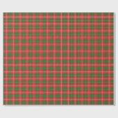 Kerstmis Schotsgeruit 3 Cadeaupapier (Vlak)