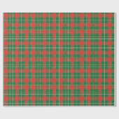 Kerstmis Schotsgeruit 4 Cadeaupapier (Vlak)