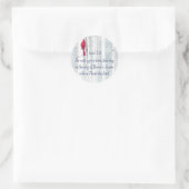 Kerstmis Schrift Lucas 2:11 Kardinaal Vogel Ronde Sticker (Tas)