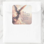 Kerstmis Schrift Lucas 2:11 Kardinaal Vogel Vierkante Sticker (Tas)