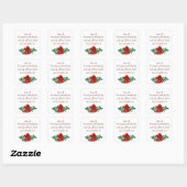 Kerstmis Schrift Lucas 2:11 Pointsettia Holly Vierkante Sticker (Vel)