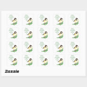 Kerstmis Schrift Luke 2:11 Chickadee Holly kunst Vierkante Sticker (Vel)