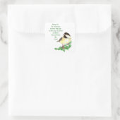 Kerstmis Schrift Luke 2:11 Chickadee Holly kunst Vierkante Sticker (Tas)
