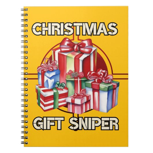Kerstmis, schutter, cadeau, leger notitieboek (Voorkant)