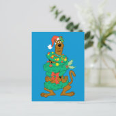 Kerstmis Scooby Feestdagenkaart (Staand voorkant)