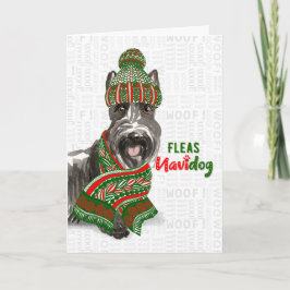 Kerstmis Scottie Fleas NaviDOG Feestdagen Kaart