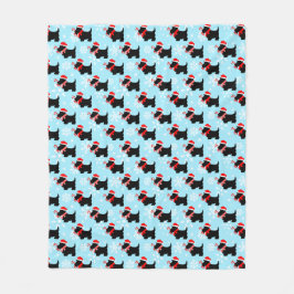 Kerstmis Scottie Honden Patroon Fleece Deken