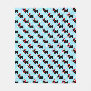 Kerstmis Scottie Honden Patroon Fleece Deken