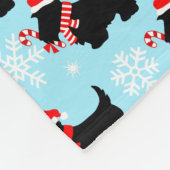 Kerstmis Scottie Honden Patroon Fleece Deken (Hoek)