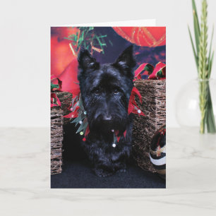 Kerstmis - Scottie - Paisley Feestdagen Kaart