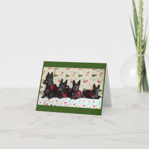 Kerstmis Scotties Kaart