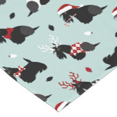 Kerstmis, Scottish Terrier Blue Korte Tafelloper (Hoek)