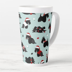 Kerstmis, Scottish Terrier Blue Latte Mok