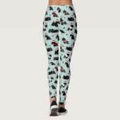 Kerstmis, Scottish Terrier Blue Leggings (Achterkant)