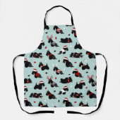 Kerstmis, Scottish Terrier Blue Schort (Voorkant)