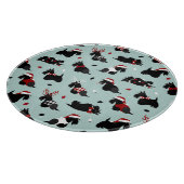 Kerstmis, Scottish Terrier Blue Snijplank (Hoek)