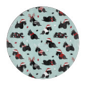 Kerstmis, Scottish Terrier Blue Snijplank (Voorkant)