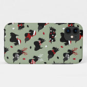 Kerstmis, Scottish Terrier Green Case-Mate iPhone Case (Achterkant (horizontaal))
