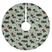 Kerstmis, Scottish Terrier Green Kerstboom Rok (Voorkant)