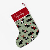 Kerstmis, Scottish Terrier Green Kleine Kerstsok (Achterkant (Hangend))