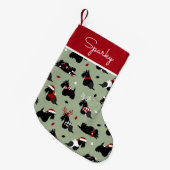 Kerstmis, Scottish Terrier Green Kleine Kerstsok (Voorkant (Hangend))
